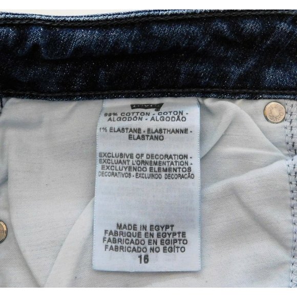 Levis 545 Jeans 16 Blue Denim Low Boot Cut Flat Front 5 Pocket Cotton - Picture 6 of 6